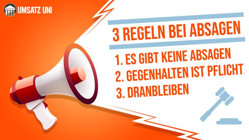 Angebot-Absge 3 Regeln bei Absagen in der Akquise